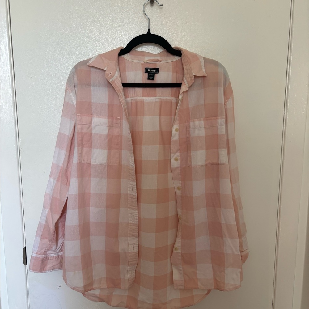 Roots Light Pink Plaid Shirt